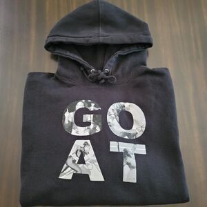 Serena Williams GOAT Pullover Hoodie Sweatshirt Black Size L Men Women Unisex